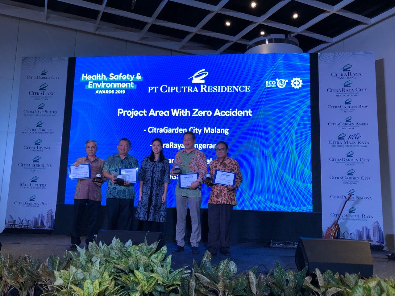 5th HSE Awards 2019; Health, Safety & Environment Akar Budaya PT Ciputra Residence Ciptakan Zero Accident